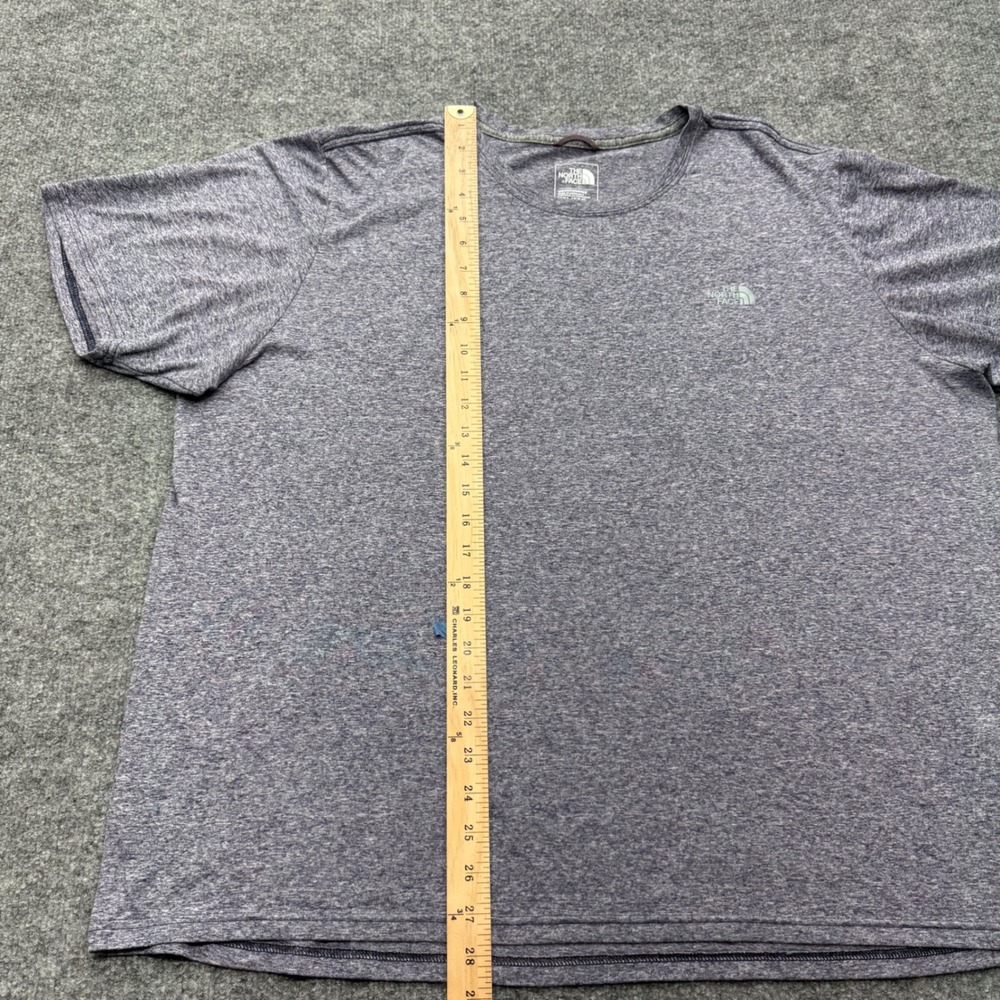 The North Face Mens XXL Bluish Grey Heathered Short Sleeve Active T-Shirt - Picture 5 of 8
